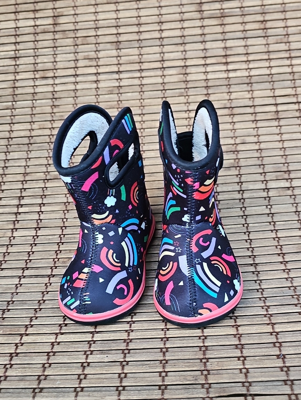 Baby Bogs R-Fun Raindbow Kids Black Rainbow Rain & Snow Bloom Boots AJ